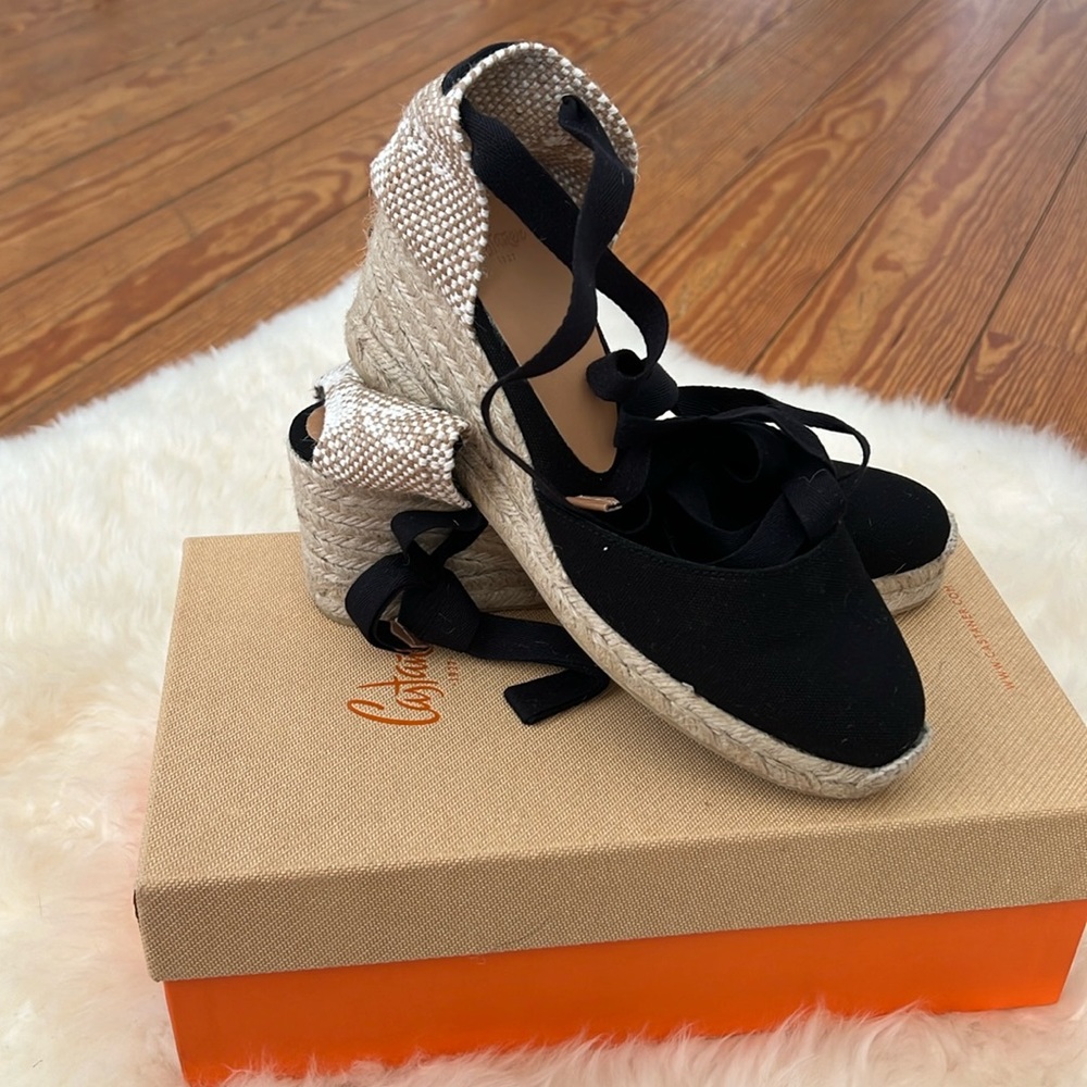 Castaner black espadrilles, size 38 (7.5-8)